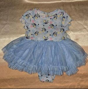 Bluey Baby Tulle Dress Bodysuit Size 12M